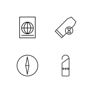 basit Seviyelendirilmiş Icons set seyahat