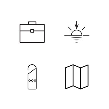 basit Seviyelendirilmiş Icons set seyahat