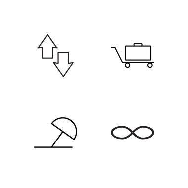 basit Seviyelendirilmiş Icons set seyahat