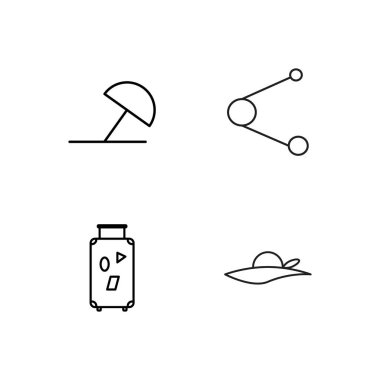 basit Seviyelendirilmiş Icons set seyahat