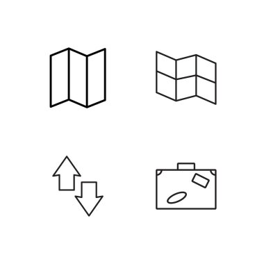 basit Seviyelendirilmiş Icons set seyahat