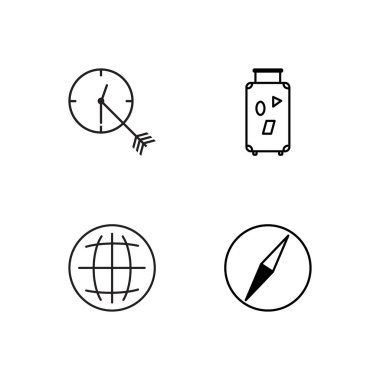 basit Seviyelendirilmiş Icons set seyahat