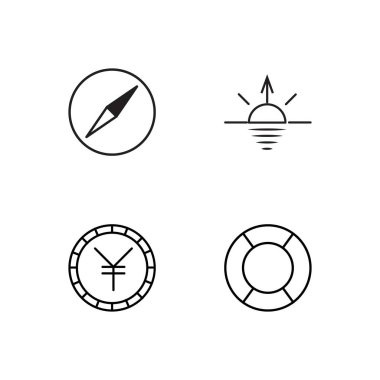 basit Seviyelendirilmiş Icons set seyahat