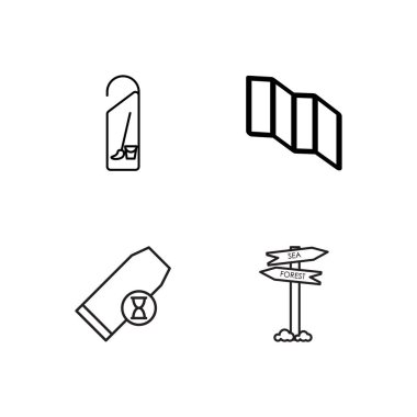 basit Seviyelendirilmiş Icons set seyahat