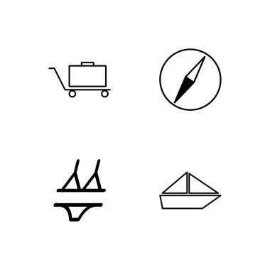 basit Seviyelendirilmiş Icons set seyahat
