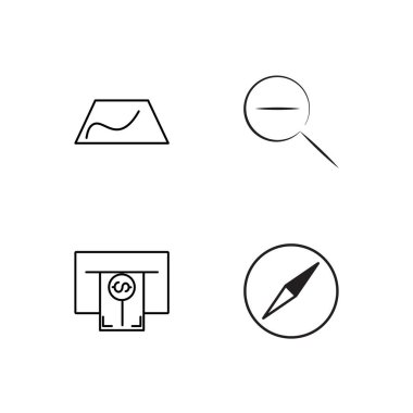 basit Seviyelendirilmiş Icons set seyahat