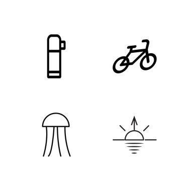 basit Seviyelendirilmiş Icons set seyahat