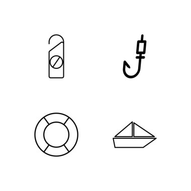 basit Seviyelendirilmiş Icons set seyahat