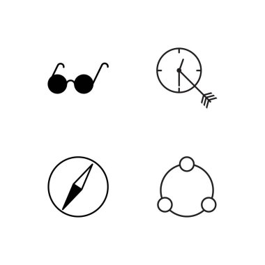 basit Seviyelendirilmiş Icons set seyahat