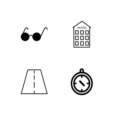 basit Seviyelendirilmiş Icons set seyahat