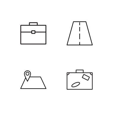 basit Seviyelendirilmiş Icons set seyahat