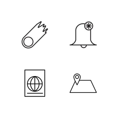 basit Seviyelendirilmiş Icons set seyahat