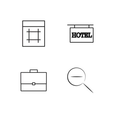 basit Seviyelendirilmiş Icons set seyahat