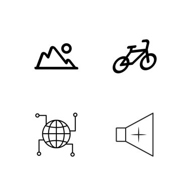 basit Seviyelendirilmiş Icons set seyahat