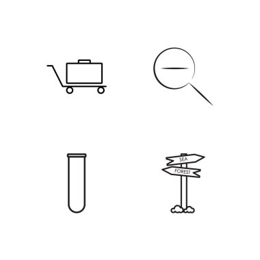 basit Seviyelendirilmiş Icons set seyahat