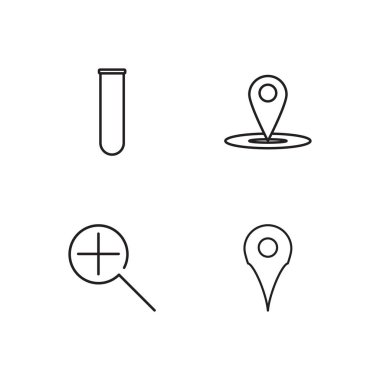 basit Seviyelendirilmiş Icons set seyahat