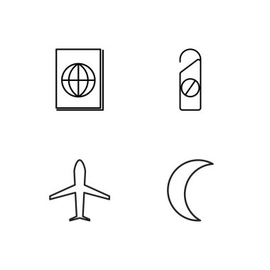 basit Seviyelendirilmiş Icons set seyahat