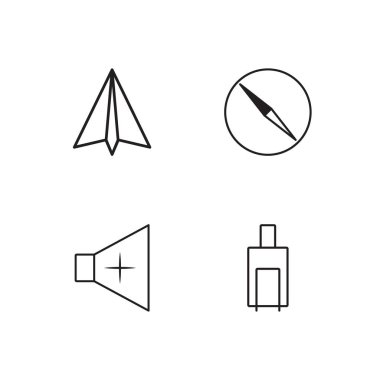 basit Seviyelendirilmiş Icons set seyahat