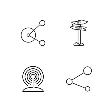 basit Seviyelendirilmiş Icons set seyahat