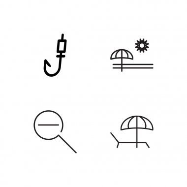 basit Seviyelendirilmiş Icons set seyahat