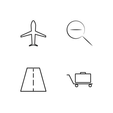 basit Seviyelendirilmiş Icons set seyahat