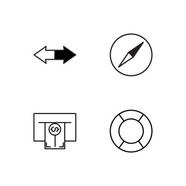 basit Seviyelendirilmiş Icons set seyahat