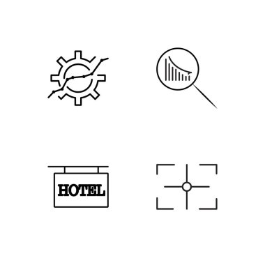 Pazarlama basit Seviyelendirilmiş Icons set