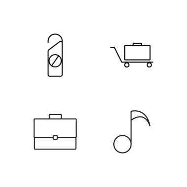 basit Seviyelendirilmiş Icons set seyahat