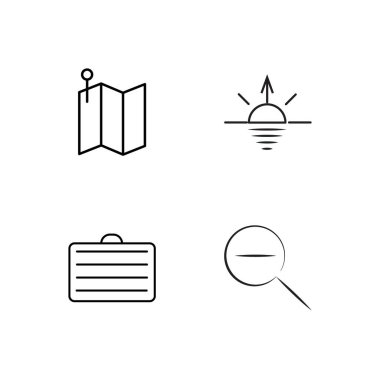 basit Seviyelendirilmiş Icons set seyahat