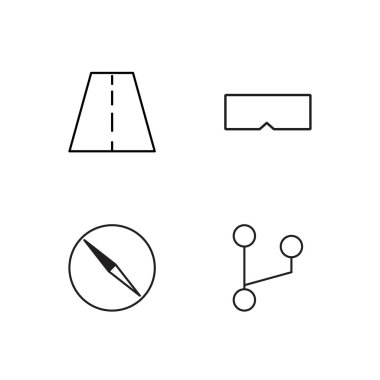 basit Seviyelendirilmiş Icons set seyahat