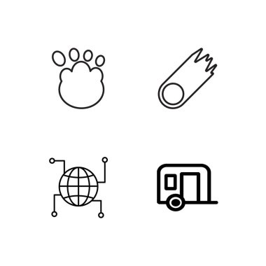 basit Seviyelendirilmiş Icons set seyahat