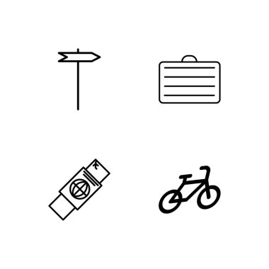 basit Seviyelendirilmiş Icons set seyahat