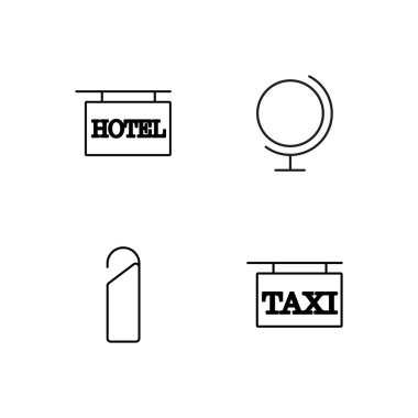 basit Seviyelendirilmiş Icons set seyahat