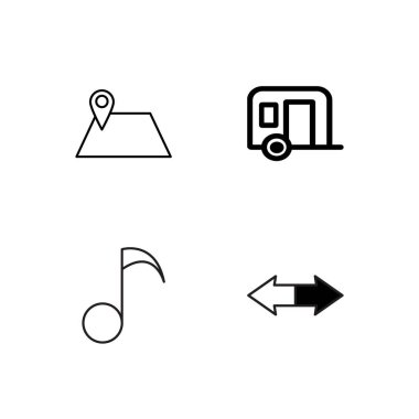 basit Seviyelendirilmiş Icons set seyahat