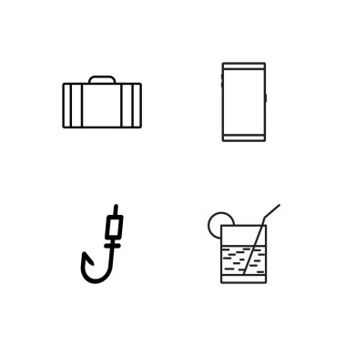 basit Seviyelendirilmiş Icons set seyahat