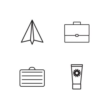 basit Seviyelendirilmiş Icons set seyahat