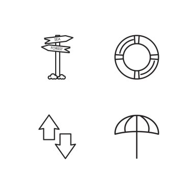 basit Seviyelendirilmiş Icons set seyahat