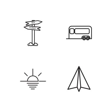 basit Seviyelendirilmiş Icons set seyahat