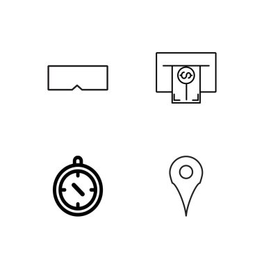 basit Seviyelendirilmiş Icons set seyahat