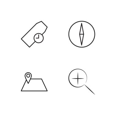 basit Seviyelendirilmiş Icons set seyahat