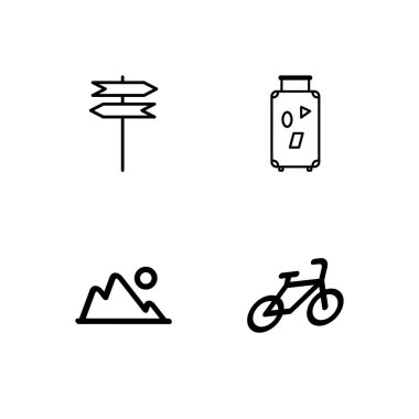 basit Seviyelendirilmiş Icons set seyahat