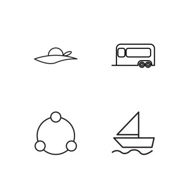 basit Seviyelendirilmiş Icons set seyahat