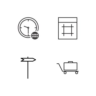 basit Seviyelendirilmiş Icons set seyahat