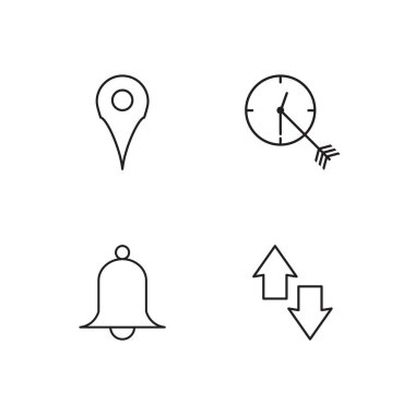 basit Seviyelendirilmiş Icons set seyahat