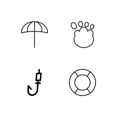 basit Seviyelendirilmiş Icons set seyahat