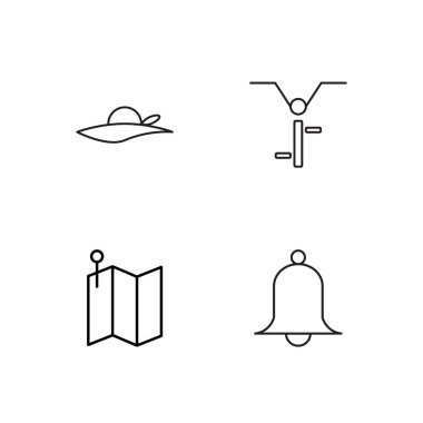 basit Seviyelendirilmiş Icons set seyahat