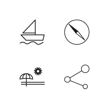 basit Seviyelendirilmiş Icons set seyahat