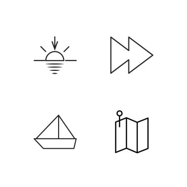 basit Seviyelendirilmiş Icons set seyahat