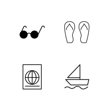 basit Seviyelendirilmiş Icons set seyahat