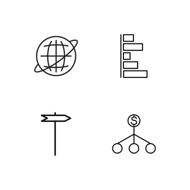 Pazarlama basit Seviyelendirilmiş Icons set